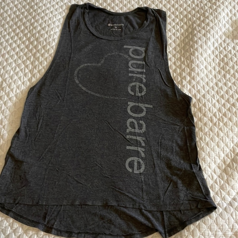 Pure barre gray tank top size small